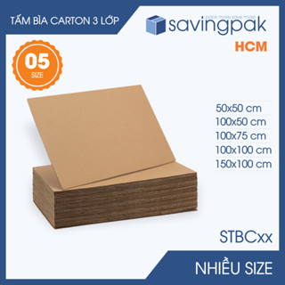 STBCx - 5 tấm bìa carton 3 lớp nguyên tấm cứng cáp - Nhiều size - Bìa gói hàng, bìa mô hình