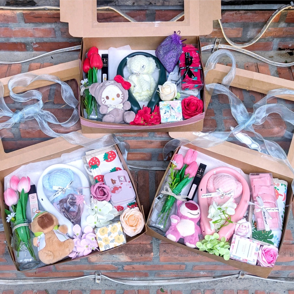 Hộp Quà Hộp Hoa QUA10 Quà Tặng Ý Nghĩa 8/3, Sinh Nhật, Valentine