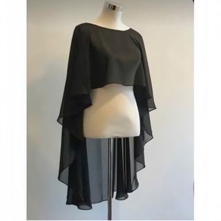 Áo choàng voan tơ mềm mại phối đồ phong cách tiểu thư, sang chảnh