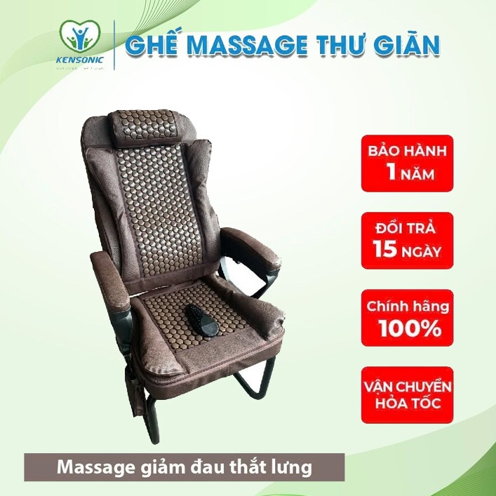 Ghế Massage Đá Nóng hiệu KENSONIC  KS-204, Sưởi Ấm Hồng Ngoại, Hỗ Trợ Giảm Đau Lưng, Trị Liệu Tuyến Tiền Liệt, Bệnh Trĩ