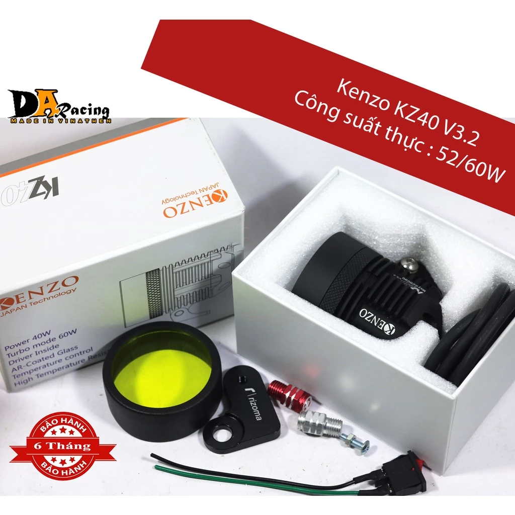Đèn trợ sáng Kenzo Kz40 v3.2- 60W  hàng chính hãng  siêu sáng Bảo hành 1 năm