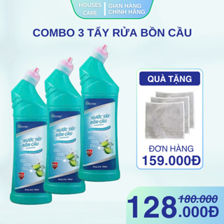 Combo 3 Chai Tẩy Bồn Cầu Moonly 500ml Làm Sạch Nhanh, Không Cần Chà Rửa Mạnh, Hương Thơm Dễ Chịu