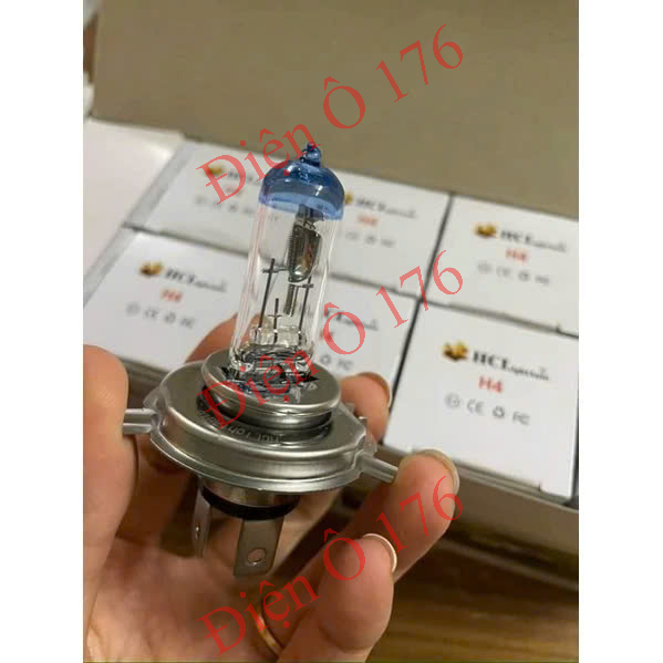 Bóng đèn pha H4, bóng đèn pha ô tô H4-HCL đầu xanh siêu sáng