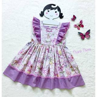 Rập mã R396 - đầm cổ vuông cho bé