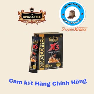 Cà Phê Hòa Tan 3IN1 X3 TNI King Coffee - Hộp 324 g (12 gói x 27 g)