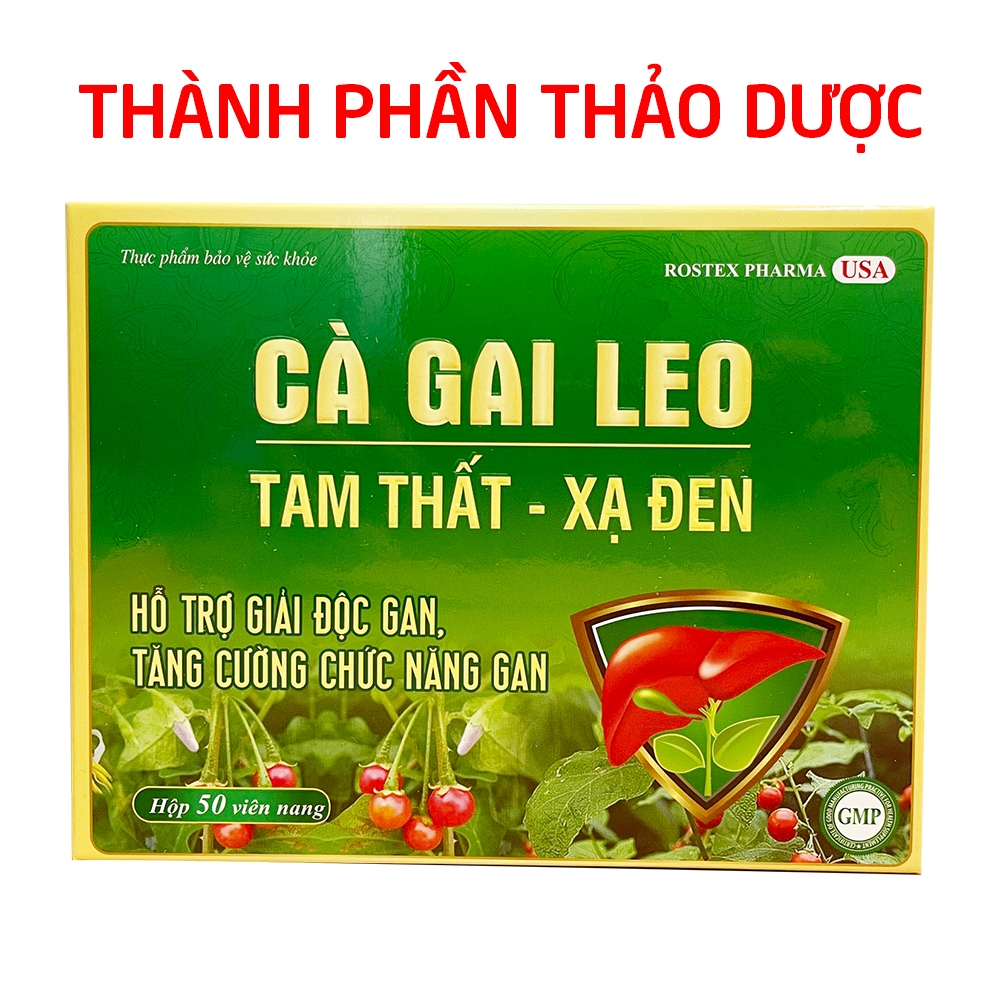 Viên uống bổ gan Cà Gai Leo Tam Thất Xạ Đen (vỉ) mát gan, giải độc gan - 50 viên