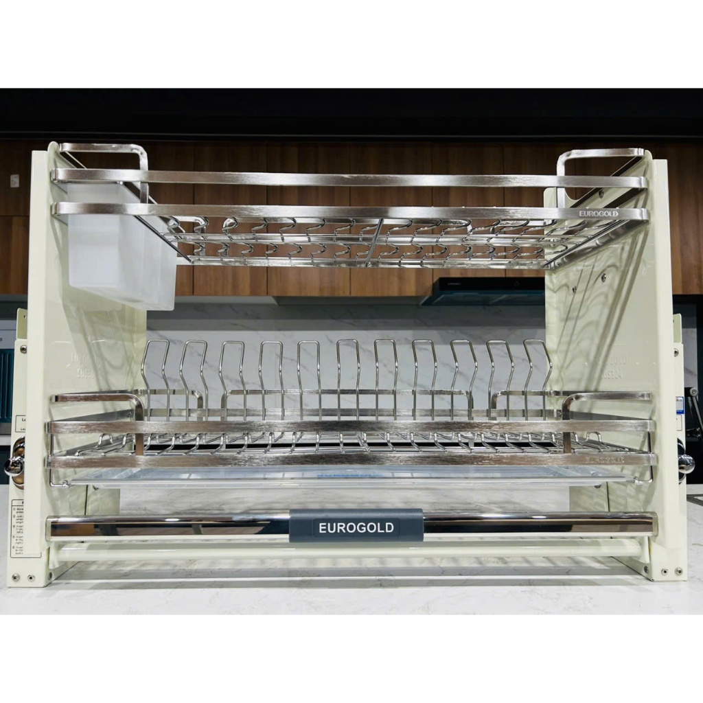 Giá Bát Nâng Hạ inox 304 EUROGOLD, Kệ Đựng Chén Di Động inox 304 CHÍNH HÃNG EUROGOLD