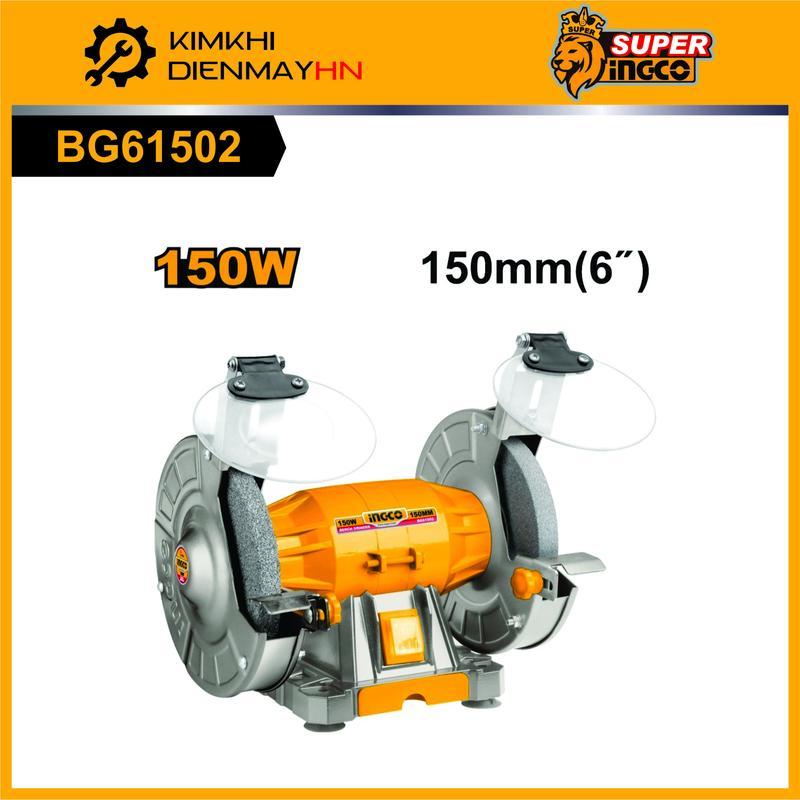 Máy mài đá 2 đầu INGCO BG61502 công suất 150W - đá mài 150mm, INGCO BG83502 công suất 350W - đá mài 200mm.