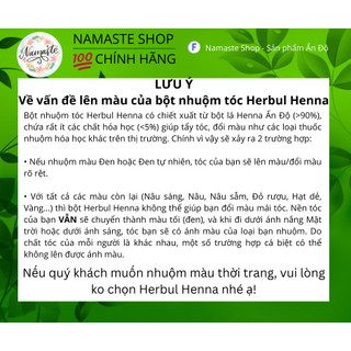 (SẴN 10 MÀU) BỘT NHUỘM TÓC THẢO DƯỢC ẤN ĐỘ - HERBUL HENNA [TẶNG GĂNG TAY + MŨ TRÙM ĐẦU]