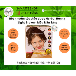 (SẴN 10 MÀU) BỘT NHUỘM TÓC THẢO DƯỢC ẤN ĐỘ - HERBUL HENNA [TẶNG GĂNG TAY + MŨ TRÙM ĐẦU]