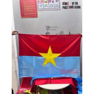 Cờ Giải Phóng Hàng Chuẩn Vải Phi Dày Đẹp- Kích thước 70x100cm | Hình Thật Hàng Sẵn Nhiều