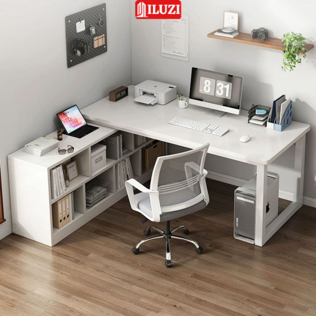 Bàn làm việc kết hợp kệ sách tiện lợi phong cách Gaming thương hiệu Kapuchi - GM131