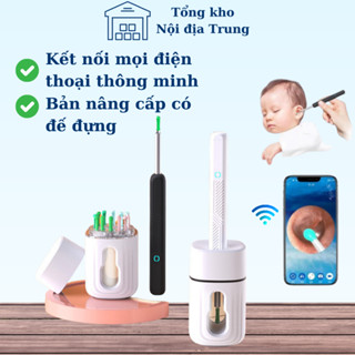 Bộ dụng cụ lấy ráy tai NE3 Pro có gắn camera, máy lấy ráy tai nội soi không dây hình ảnh sắc nét, điều khiển qua app
