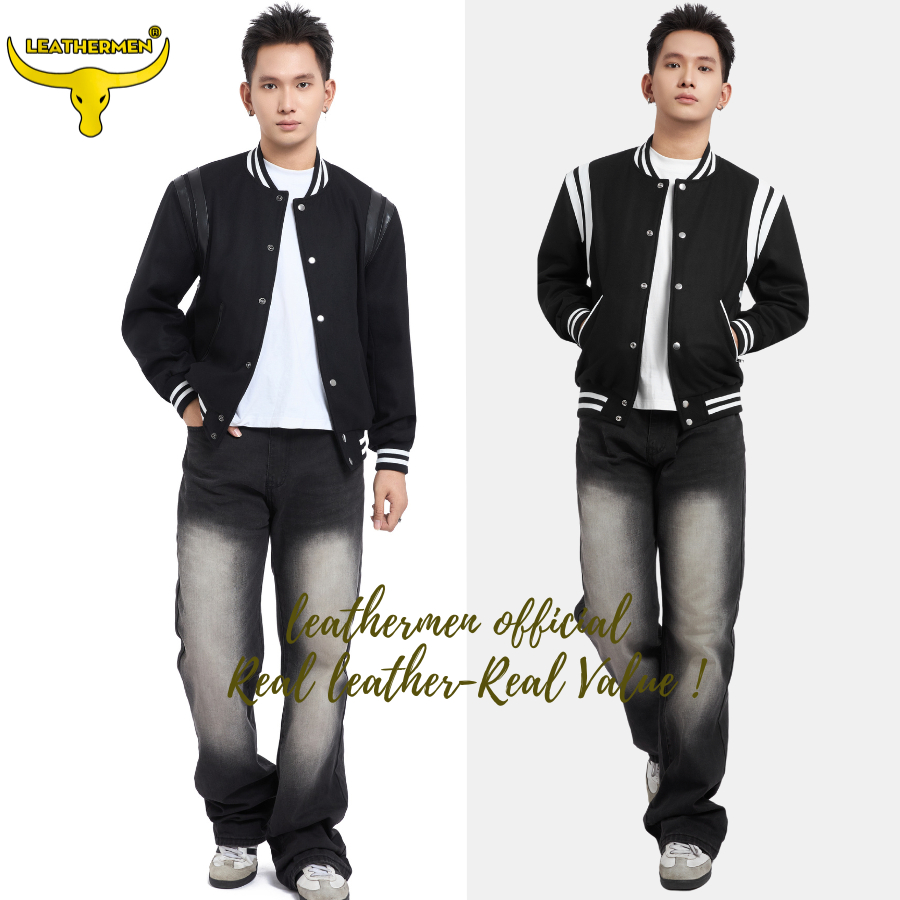 Áo Khoác Teddy ORION Chính Hãng LEATHERMEN Am25-03 Nỉ Dạ 2 Lớp Kết Hợp Da Cừu Xịn Cao Cấp, Bảo Hành 