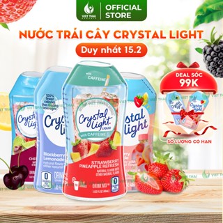 [4 VỊ Tươi Mát] Nước Trái Cây Không Đường Không Calo Crystal Light - Siro Pha Nước Uống Giảm Cân Eatclean Giải Nhiệt