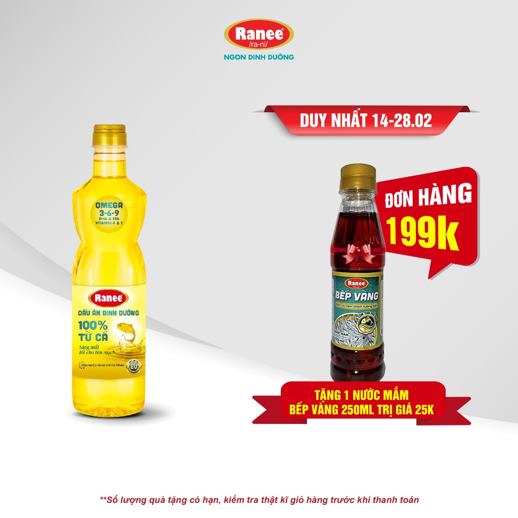 Dầu ăn dinh dưỡng Ranee 950ml