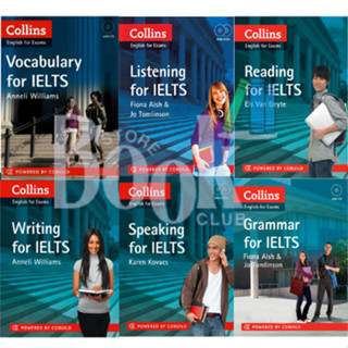 Sách - Collins English For IELTS Reading, Writing, Listening, Speaking (Bản đen trắng, kèm file nghe, Lẻ, bộ)