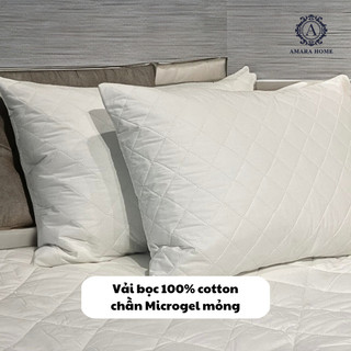 Bảo Vệ Ruột Gối Có Khoá Kéo Cotton AMARA - Kích Thước 50x70cm, Mềm Mại, Chống Thấm - Chống Bẩn