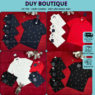 Áo Polo Nam Thêu Họa Tiết Monogram Siêu Nét - Áo Polo Phối 4 Màu Đy Tiệc Siêu Đẹp