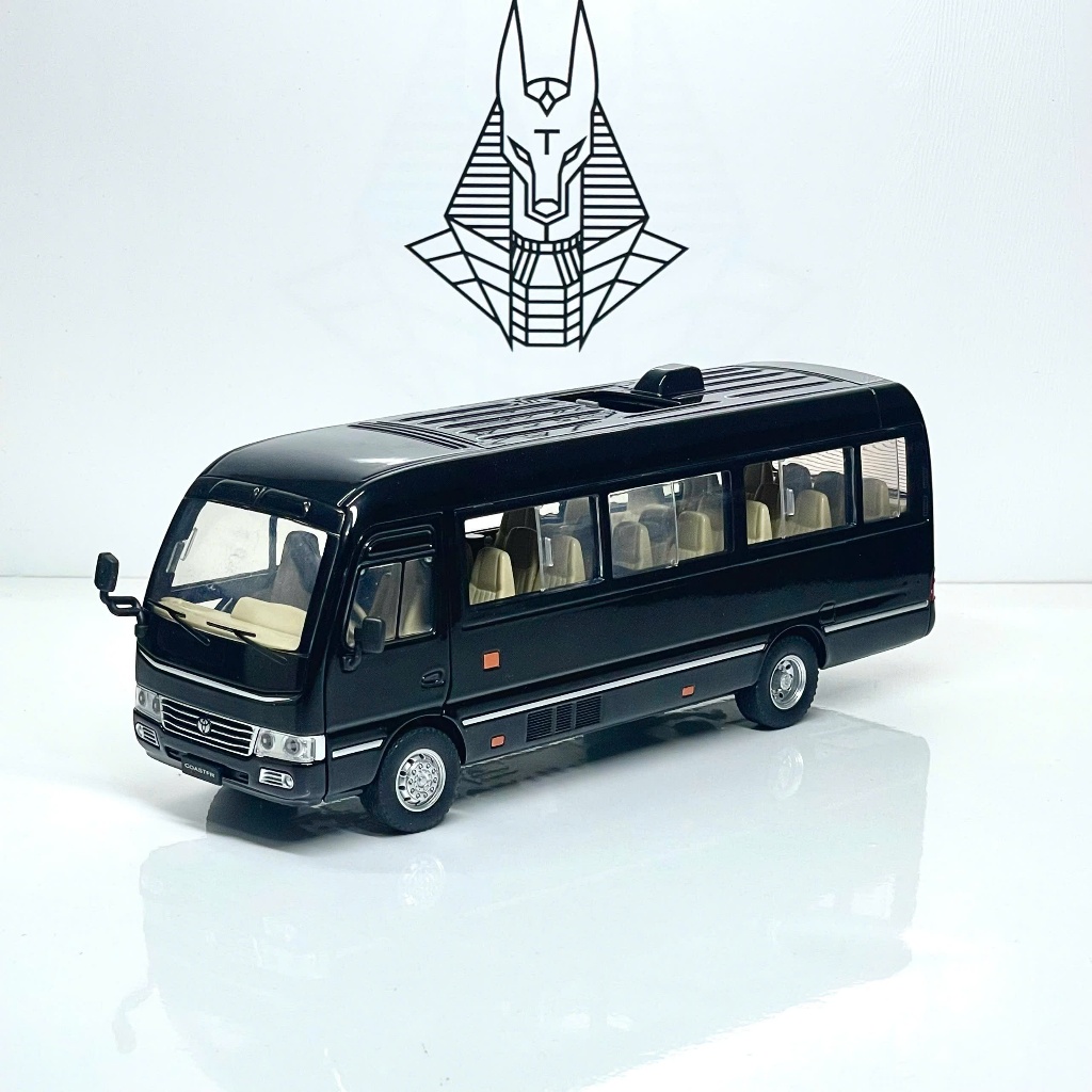 Mô Hình Xe Ôtô Kim Loại 1/24 Xe Khách TOYOTA COASTER Dùng Để Trưng Bày Bàn Làm Việc