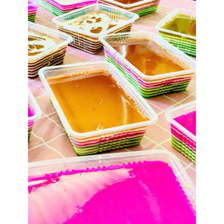 Combo 100 hộp nhựa sọc nhỏ có nắp đựng rau câu sơn thuỷ, rau câu ngàn lớp - Hộp nhựa sọc có nắp đựng thực phẩm tiện lợi