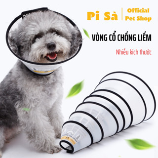  Vòng cổ chống liếm cho chó mèo nhiều kích thước | Loa đeo tránh lây bệnh cho thú cưng 