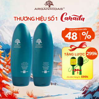 Combo dầu gội xả tái tạo Hương Thảo Bạc Hà Arganmidas 450ml