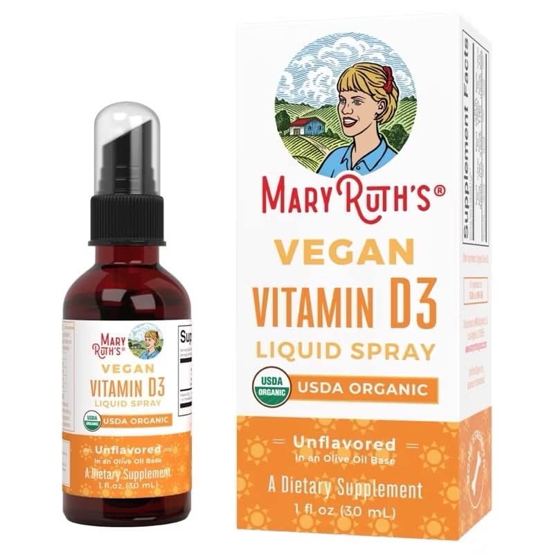 Vitamin D3 K2 Mary Ruth’s liquid spray hữu cơ cho trẻ em 30ml.