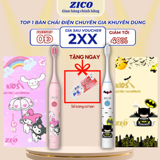 Bàn chải điện cho bé ZICO XO250 Đầu lông bàn chải mềm mượt 5 chế độ làm sạch răng chống nước IPX7