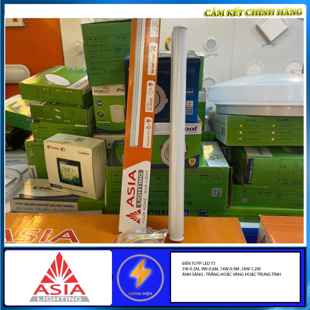 [CHÍNH HÃNG] Đèn tuýp led T5 0.3m Asia TLM-T5-0.3