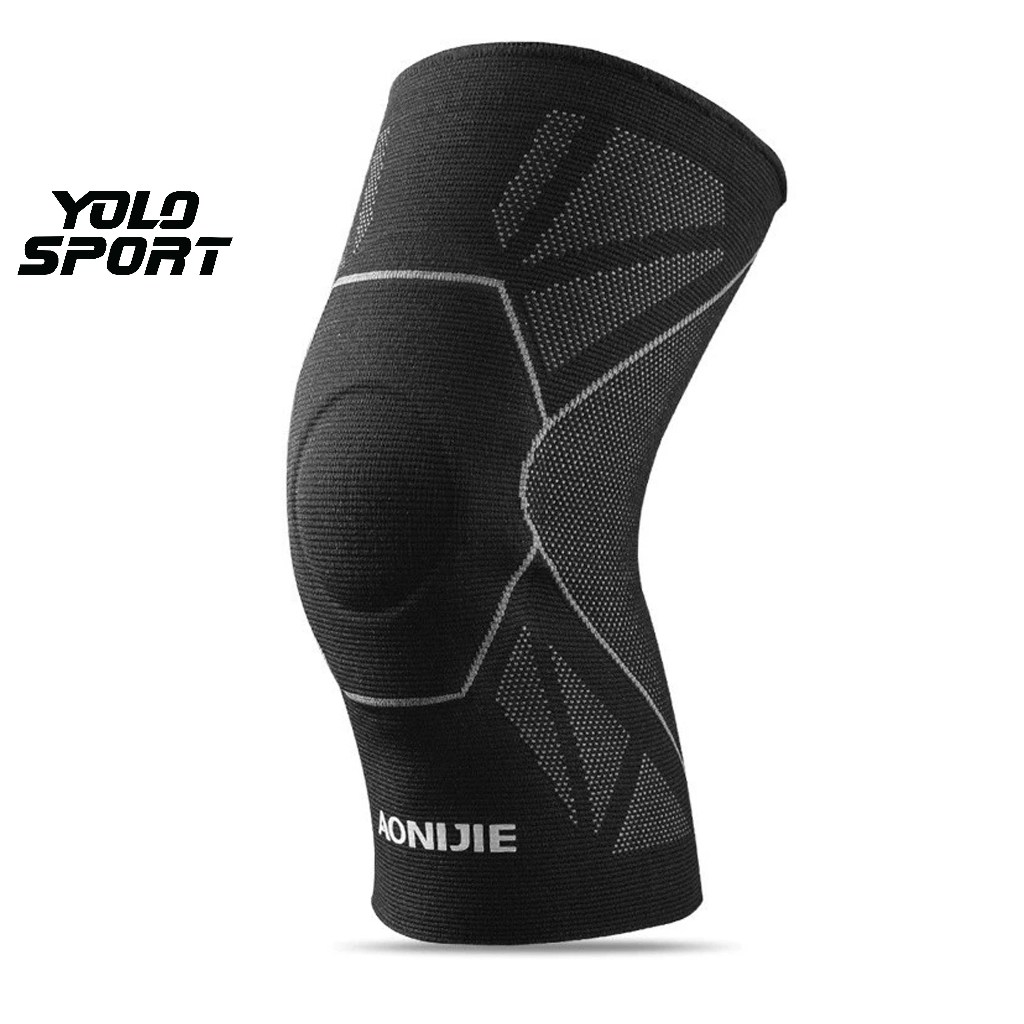 Đệm Gối Aonijie E4108 Cao Cấp Bó Gối Có Mút Xốp Bảo Vệ Cố Định Đầu Gối Đàn Hồi Silicone Chạy Bộ Trai