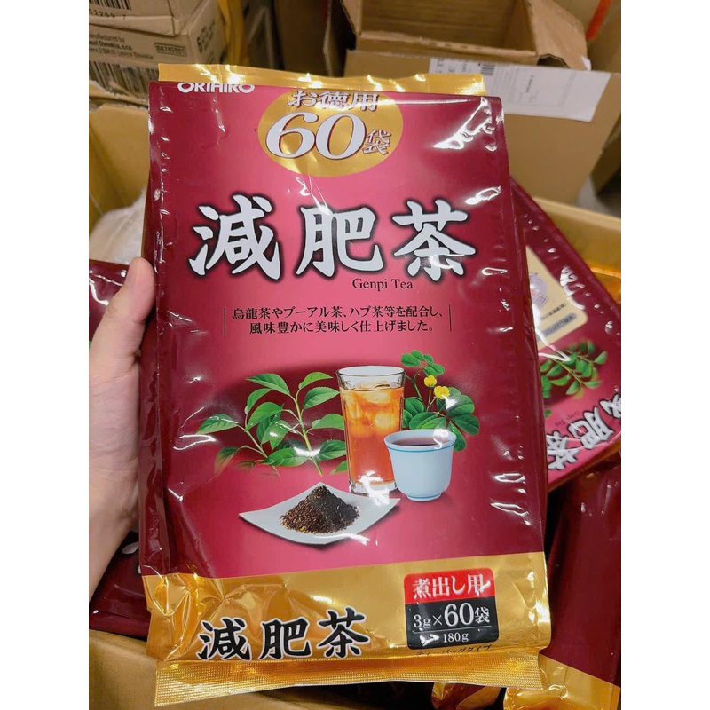 Trà Giảm Mỡ Bụng Nhật Bản Genpi Tea 60 gói, trà hỗ trợ giảm cân