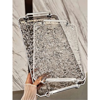 (SẴN) Khay đựng bình cốc uống nước lớn sóng nước trang trí phòng khách - KA1