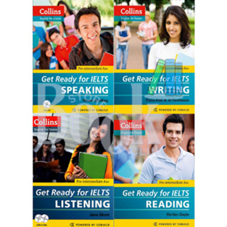 Sách - Collins - Get Ready For IELTS Reading, Writing, Speaking, Listening - Bản đen trắng (lẻ, chọn bộ)