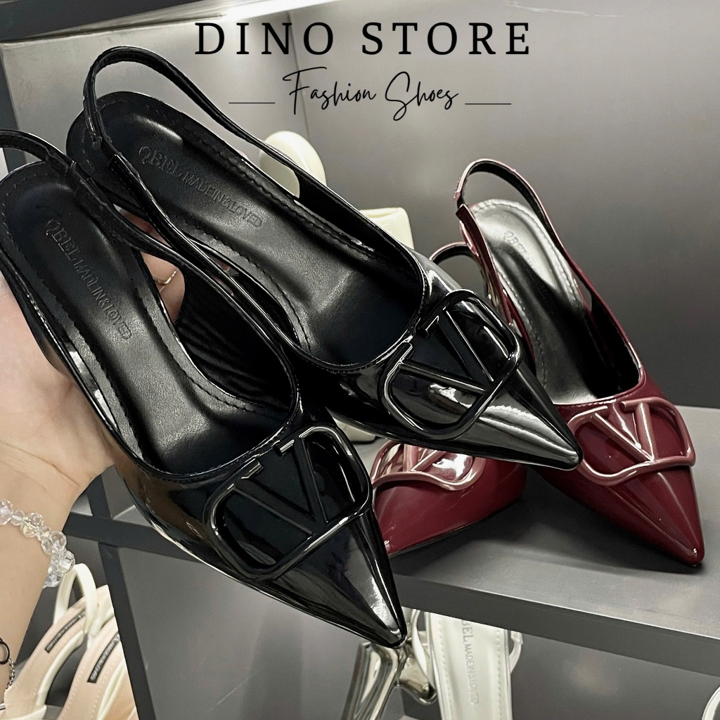 Giày cao gót mũi nhọn 7 phân da PU hàng cao cấp Mã D76_DINO Store