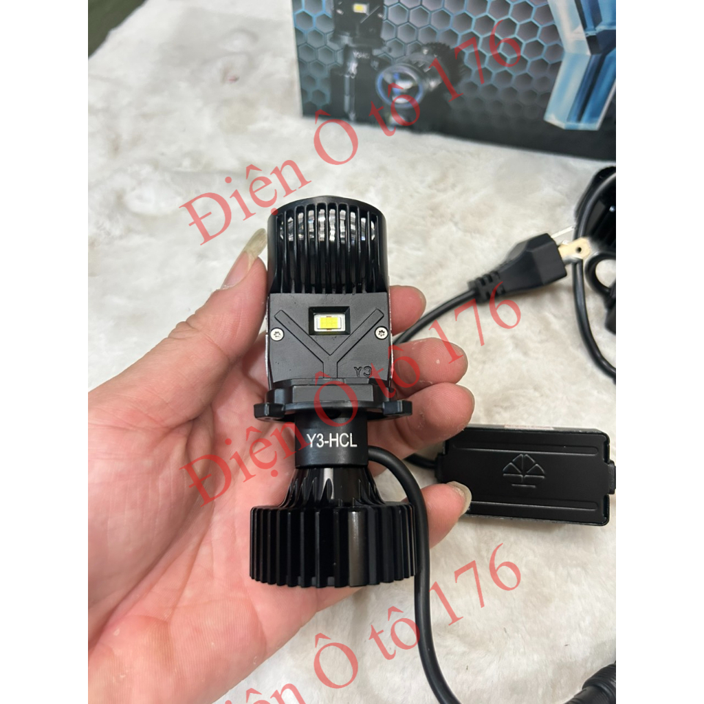 Bóng đèn led bi mini mắt ếch Y3-HCl chân H4, bóng đèn pha ô tô, xe máy( 1 đôi)