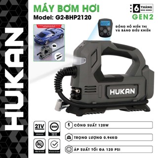 Bơm hơi HUKAN GEN2 HUKAN GEN2 G2-BHP2120G2-BHP2120, HUKAN Z1000, Bơm lốp ô tô, xe đạp, xe máy, phao bơi, đệm khí, bóng