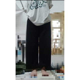 Quần ống rộng cạp chun basic, Quần Ống Rộng Nữ Màu Đen Ulzzang quần clothes kẻ (Đọc mô tả sp)