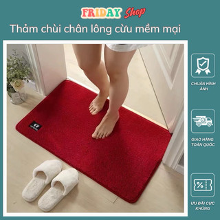 Thảm Lau Chùi Chân Lông Cừu Mềm Mại, Thấm Hút, Thảm Chùi Chân Nhà Tắm Nhà Bếp Cao Cấp Nhiều Màu