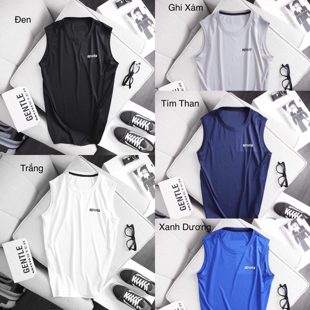 [COMBO 3-5 ÁO] Ba lỗ nam,áo sát nách (Có size đại), chất thun bột lạnh mềm mịn mát co giãn tốt