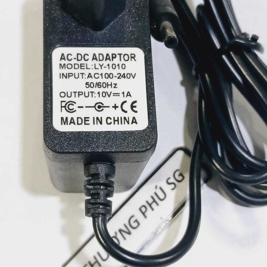 Nguồn DC Adapter 10V - 1A / Đầu cắm 3.5mm x 1.35mm