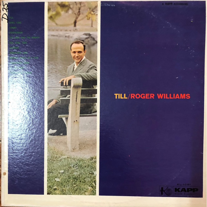 ĐĨA THAN - ROGER WILLIAMS - TILL Jazz - Easy listening Album Till của Roger Williams