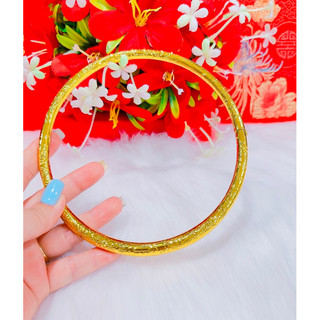 Kiềng cổ cưới chạm rồng phụng xi vàng 24 cao cấp
