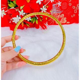 Kiềng cổ cưới chạm rồng phụng xi vàng 24 cao cấp