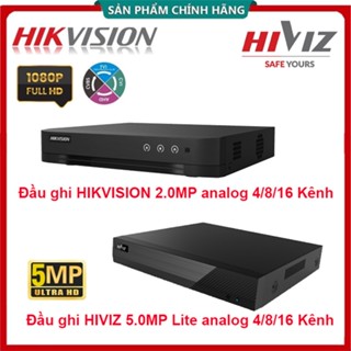 Đầu ghi hình Camera giám sát Hikvision 4 kênh | 8 Kênh | 16 Kênh 2.0mp | Hiviz Pro 4, 8,16 kênh 5.0MP - Chính Hãng