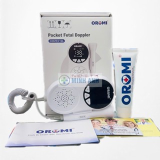 Máy đo tim thai tại nhà cao cấp Oromi CONTEC10A - Máy nghe tim thai bỏ túi pin 2A chính hãng tặng kèm gel