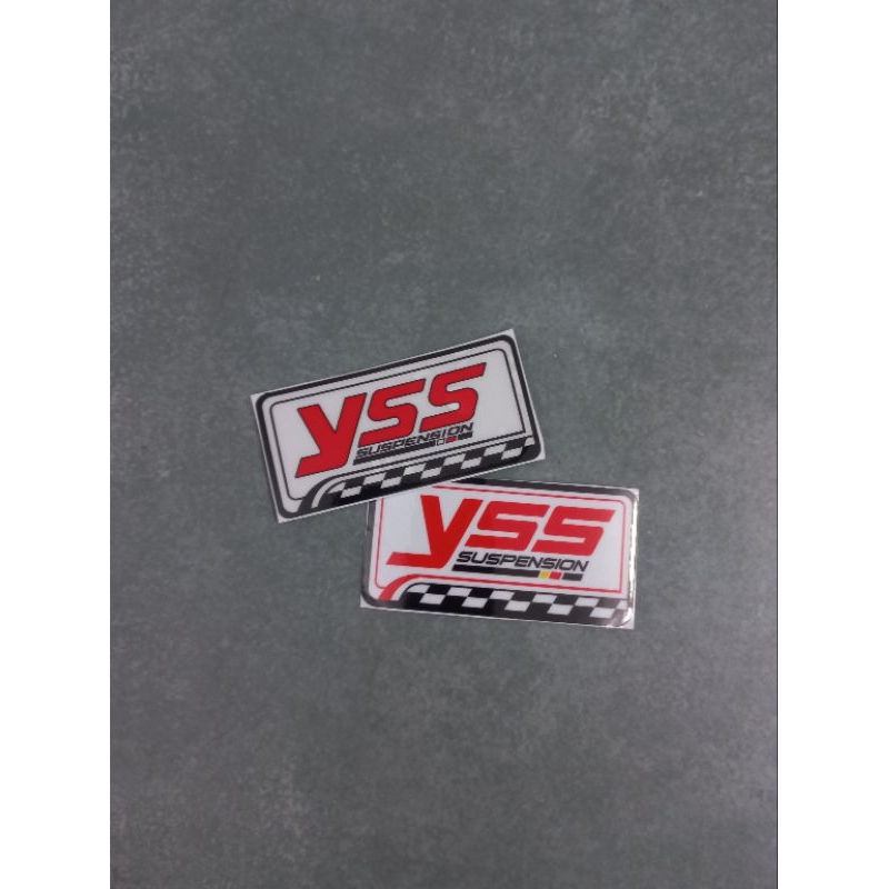 Tem dán chữ Yss đục và trong suốt 6.4x3.3cm có sẵn keo