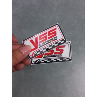 Tem dán chữ Yss đục và trong suốt 6.4x3.3cm có sẵn keo