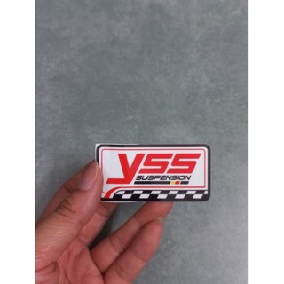 Tem dán chữ Yss đục và trong suốt 6.4x3.3cm có sẵn keo