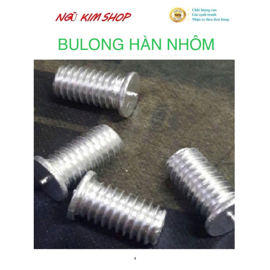 BULONG HÀN NHÔM M8 _ ĐINH HÀN NHÔM M8 x L